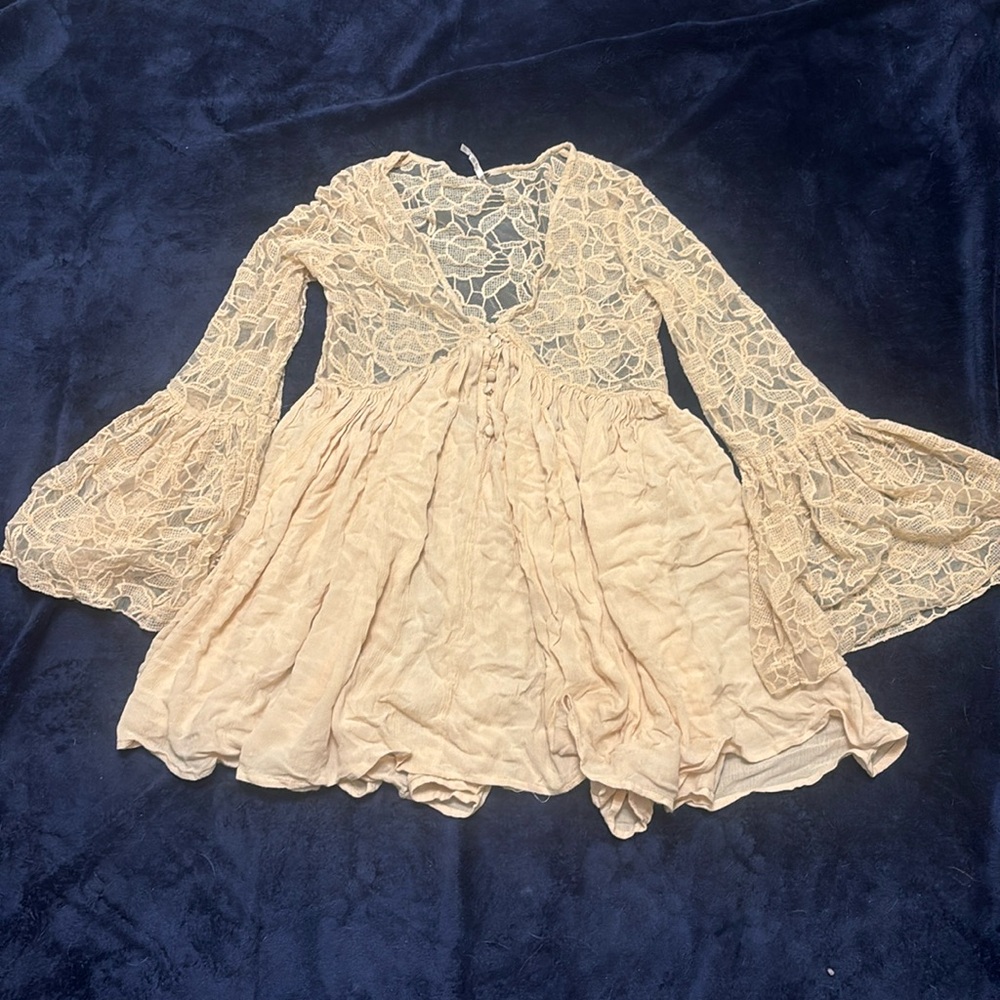 Lace top with frill bottom